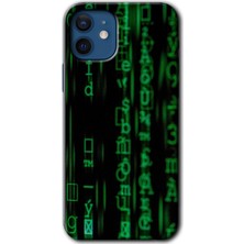 MRC İletişim iPhone 12 Mini Kılıf Hd Desen Baskılı Arka Kapak - Matrix