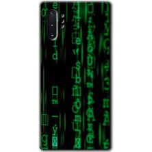MRC İletişim Samsung Galaxy Note 10 Plus Kılıf Hd Desen Baskılı Arka Kapak - Matrix