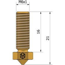 egc Teknoloji Csa 0.4mm Volcano Nozzle - Artillery Sidewinder X1/x2 Uyumlu