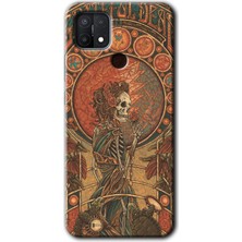 MRC İletişim Oppo A15S Kılıf Hd Desen Baskılı Arka Kapak - Iskelet Aşk