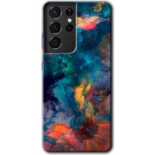 MRC İletişim Samsung Galaxy S21 Ultra Kılıf Hd Desen Baskılı Arka Kapak - Color Storm
