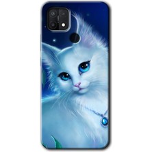 MRC İletişim Oppo A15 Kılıf Hd Desen Baskılı Arka Kapak - Cat Glance