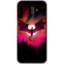 MRC İletişim Samsung Galaxy J6 Plus Kılıf Hd Desen Baskılı Arka Kapak - Dragon Night