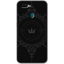 MRC İletişim Oppo Ax7 Kılıf Hd Desen Baskılı Arka Kapak - Siyah Mandala 1