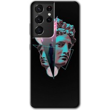 MRC İletişim Samsung Galaxy S21 Ultra Kılıf Hd Desen Baskılı Arka Kapak - Heykel