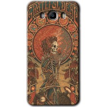 MRC İletişim Samsung Galaxy J7 2016 Kılıf Hd Desen Baskılı Arka Kapak - Iskelet Aşk