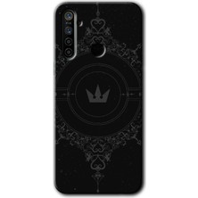 MRC İletişim Realme 5i Kılıf Hd Desen Baskılı Arka Kapak - Siyah Mandala 1