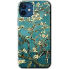 MRC İletişim iPhone 12 Kılıf Hd Desen Baskılı Arka Kapak - Almond Blossom