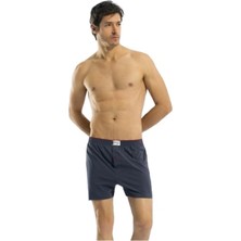 Anıt 5 Adet,  Erkek Büyük Beden Düğmeli Pamuk Penye Boxer  %100 Pamuk(Penye) Antrasit