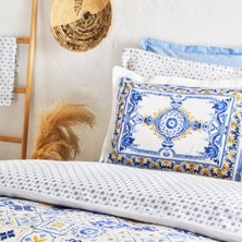 Karaca Home Alfama %100 Pamuk Nevresim Takımı Çift Kişilik Mavi