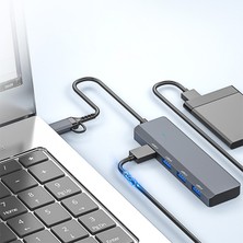 Ally ADS-305D 4in1 Usb-Type-C To 4x Usb3.0 Hub Çoğaltıcı Çevirici Dönüştürücü Adaptör