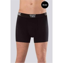 Anıt 5 Adet, Modal Rahat Erkek Boxer %47 Pamuk %47 Modal %6 Likra Siyah
