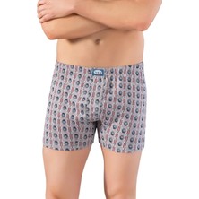 Lüx Drm 10'lu Ekonomik Paket %100 Pamuklu Düğmeli, Karışık Desenli, Penye Erkek Boxer Şort