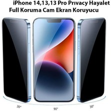 Polhammobile Polham Gizlilik Özellikli Iphone 13,13 Pro,iphone 14 Uym Privacy Ful Kaplama Kırılmaz Ekran Koruyucu