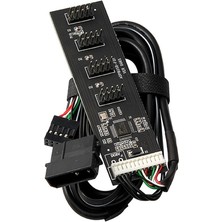 Keepro Anakart 9 Pin Çoğaltıcı Anakart USB 2.0 Çoklayıcı 9 Pin Hub 9 Pin Splitter Anakart USB 2.0 Çoğaltıcı