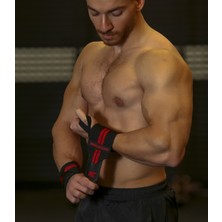 Musclecloth Pro Wrist Wraps Siyah Kırmızı 2'li Paket