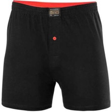 Anıt 5 Adet,  Erkek Büyük Beden Düğmeli Pamuk Penye Boxer  %100 Pamuk(Penye) Siyah