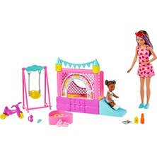 Melek Store  HHB67 Barbie  Bebek Bakıcısı Skipper Oyun Evi Seti