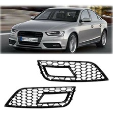 Sharplace Audi A4 Için 2 Adet Ön Tampon Sis Işık Izgara A4 B8.5 2013-2016 Toz Geçirmez (Yurt Dışından)