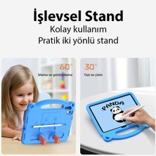 Polhammobile Polham Apple Ipad 10.2 Inch 2022 Uyumlu Çocuklar Için Darbe Emici Tablet Kılıf, Kulplu, Kalem Yerli