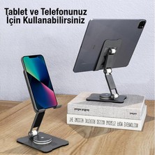 Polhammobile Polham 360 Derece Dönebilen Yüksekik ve Açı Ayarlı Katlanabilir Tablet, Telefon Standı, Dayanıklı