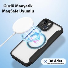 Polham Manyetik Kapaklı Kartlıklı Magsafeli iPhone 14 Plus KILIF,360 Derece Ful Korumalı Cüzdan Kılıf