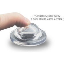 Yapışkanlı Kapı Kolu Stoperi Silikonlu Şeffaf Kapı Duvar Tamponu