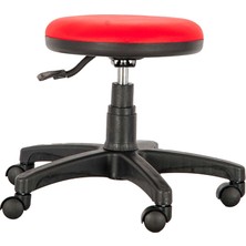 Elegant Yuvarlak Tekerlekli Tabure Bar Sandalyesi Çalışma Koltuğu Döner Sandalye