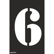 İsg Tabelam 9x15cm/kompozit/6 Rakamı Boyama Şablonu Set 2