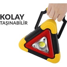 Hurry Bolt Kırgıl Işıklı Üçgen Reflektör Şarjlı Güneş Enerjili Oto Flaşör