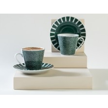 English Home Royalty Porselen 2'li Kahve Fincanı Takımı 80 ml Yeşil
