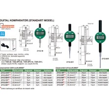 Insize 2112-10F Dijital Komparatör Düz Kapaklı (Standart Model)