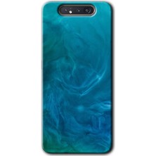 MRC İletişim Samsung Galaxy A80 Kılıf Hd Desen Baskılı Arka Kapak - Mavi Aura