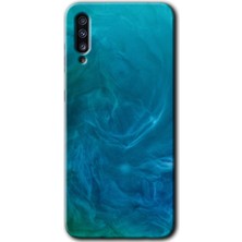 MRC İletişim Samsung Galaxy A50 Kılıf Hd Desen Baskılı Arka Kapak - Mavi Aura