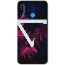 MRC İletişim Huawei P30 Lite Kılıf Hd Desen Baskılı Arka Kapak - Mekanik Yaprak