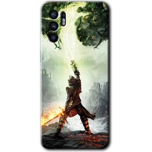 MRC İletişim Oppo Reno 6 Kılıf Hd Desen Baskılı Arka Kapak - Dragon Hunter