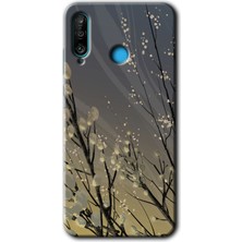 MRC İletişim Huawei P30 Lite Kılıf Hd Desen Baskılı Arka Kapak - Branches Flowers