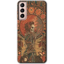 MRC İletişim Samsung Galaxy S21 Kılıf Hd Desen Baskılı Arka Kapak - Iskelet Aşk