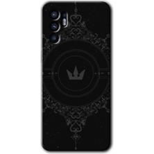 MRC İletişim Oppo Reno 6 Kılıf Hd Desen Baskılı Arka Kapak - Siyah Mandala 1