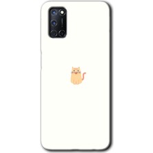 MRC İletişim Oppo A52 Kılıf Hd Desen Baskılı Arka Kapak - Cat Minimalism