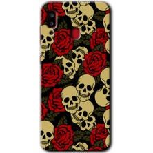 MRC İletişim Samsung Galaxy A30 Kılıf Hd Desen Baskılı Arka Kapak - Kurukafa Aşk