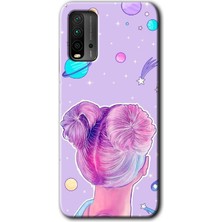 MRC İletişim Xiaomi Redmi 9t Kılıf Hd Desen Baskılı Arka Kapak - Uzaylı Kız