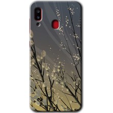 MRC İletişim Samsung Galaxy A30 Kılıf Hd Desen Baskılı Arka Kapak - Branches Flowers