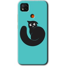 MRC İletişim Xiaomi Redmi 9c Kılıf Hd Desen Baskılı Arka Kapak - Cat Vector