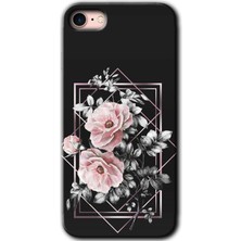 MRC İletişim iPhone Se 2022 Kılıf Hd Desen Baskılı Arka Kapak - Retro Çiçek 1