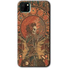 MRC İletişim Huawei Y5P Kılıf Hd Desen Baskılı Arka Kapak - Iskelet Aşk