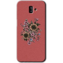MRC İletişim Samsung Galaxy J6 Plus Kılıf Hd Desen Baskılı Arka Kapak - Retro Çiçek