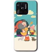 MRC İletişim Xiaomi Redmi 10C Kılıf Hd Desen Baskılı Arka Kapak - Kış Pikniği