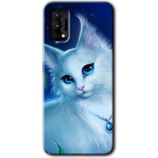 MRC İletişim Realme 7 Pro Kılıf Hd Desen Baskılı Arka Kapak - Cat Glance