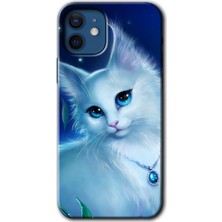 MRC İletişim iPhone 12 Kılıf Hd Desen Baskılı Arka Kapak - Cat Glance